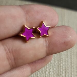 Pink Star Earrings